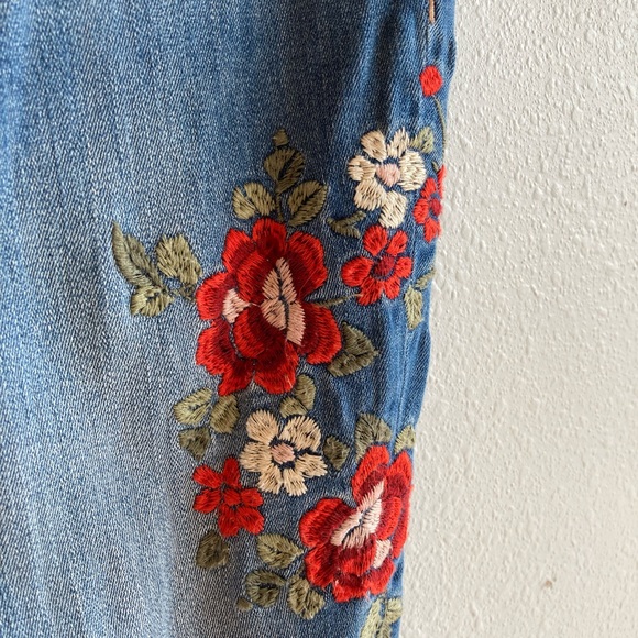 Express Floral Embroidered High Rise Stretch Leggings  Jeggings - Picture 2 of 14